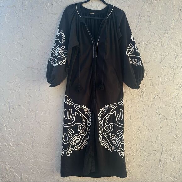 ALEXIS Belia Dress Women XS Maxi Boho Cottagecore Artsy Oversized - Picture 2 of 9